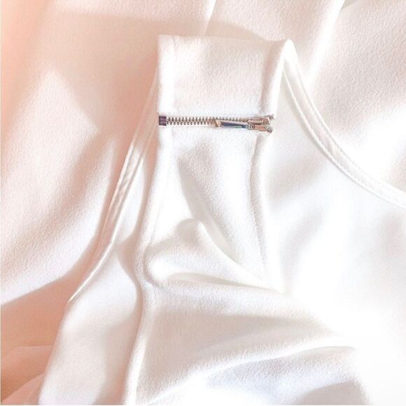 TIBI Structured Crepe Sleeveless White Tank NWT - Picture 7 of 13